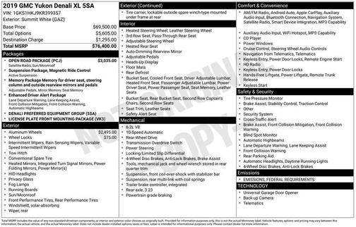 2019 GMC Yukon XL Denali