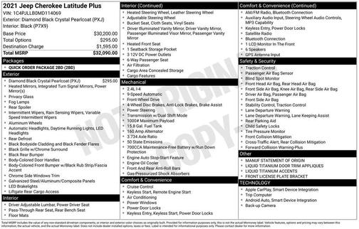 2021 Jeep Cherokee Latitude Plus