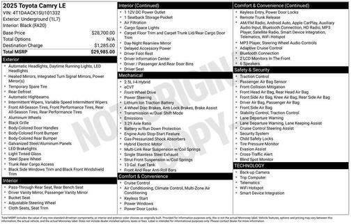 2025 Toyota Camry LE