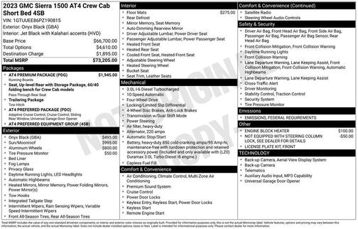2023 GMC Sierra 1500 AT4