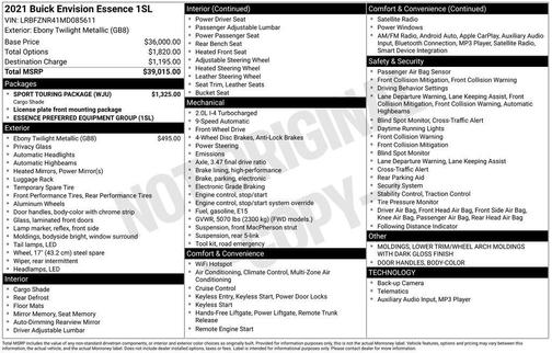 2021 Buick Envision FWD Essence