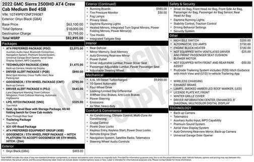 Onyx Black 2022 GMC Sierra 2500 AT4