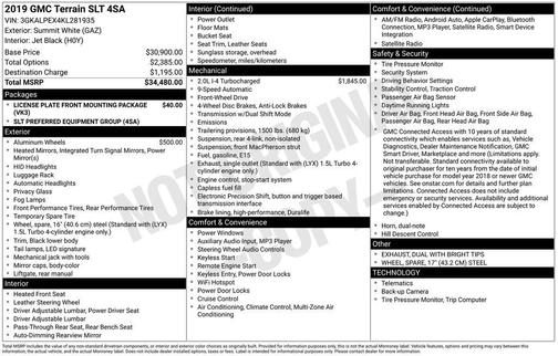 2019 GMC Terrain SLT