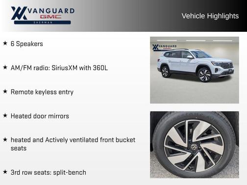 Pure White 2025 Volkswagen Atlas 2.0T SE w/Technology 4MOTION