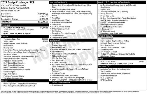 2021 Dodge Challenger SXT