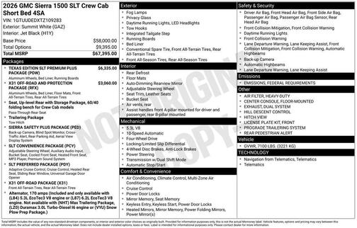 2026 GMC Sierra 1500 SLT