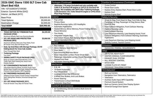 2026 GMC Sierra 1500 SLT