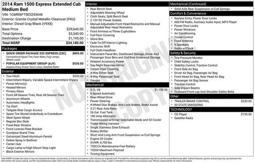 2014 RAM 1500 Tradesman/Express
