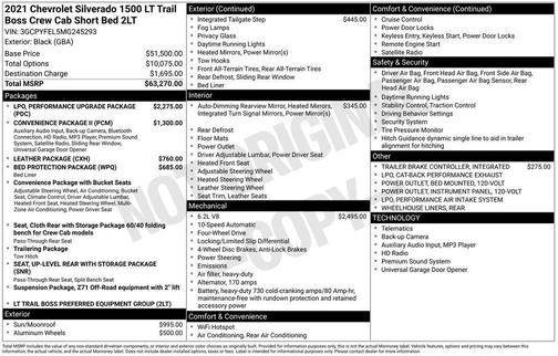 2021 Chevrolet Silverado 1500 LT Trail Boss