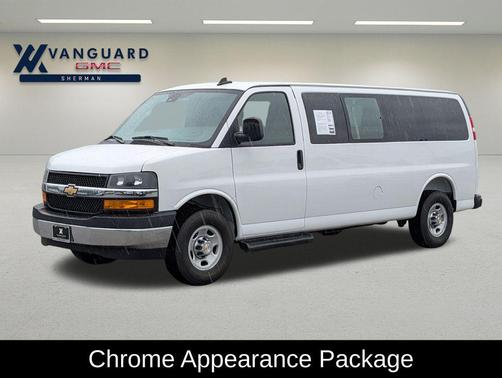 Summit White 2025 Chevrolet Express 3500 RWD 3500 Extended Wheelbase LT