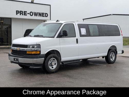 Summit White 2025 Chevrolet Express 3500 RWD 3500 Extended Wheelbase LT