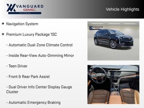 Stellar Black Metallic 2023 Cadillac XT5 Premium Luxury
