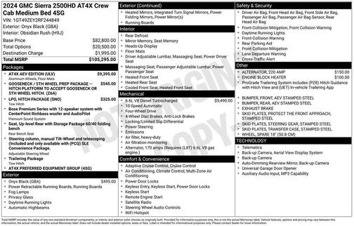 Onyx Black 2024 GMC Sierra 2500 AT4X