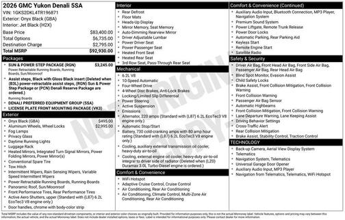 2026 GMC Yukon Denali