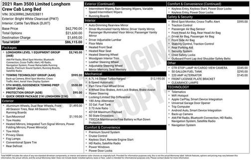 2021 RAM 3500 Longhorn