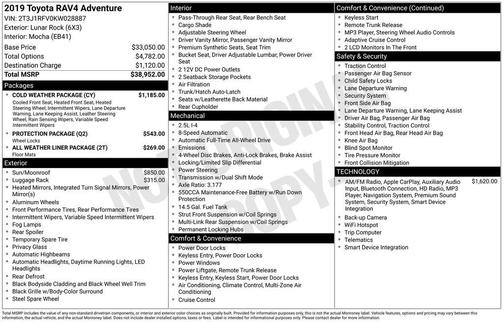 2019 Toyota RAV4 Adventure