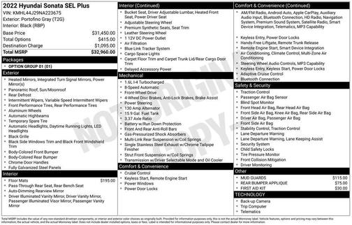 2022 Hyundai SONATA SEL Plus
