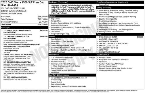 2026 GMC Sierra 1500 SLT