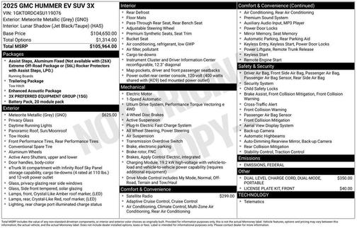2025 GMC HUMMER EV SUV 3X