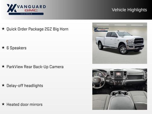 Bright White Clearcoat 2021 RAM 2500 Big Horn Crew Cab 4x4 6'4' Box