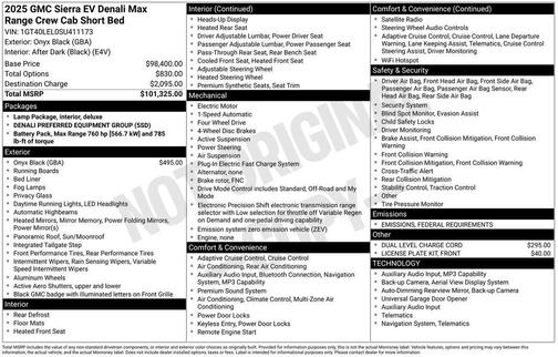 2025 GMC Sierra EV Max Range Denali