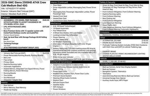 2026 GMC Sierra 2500 AT4