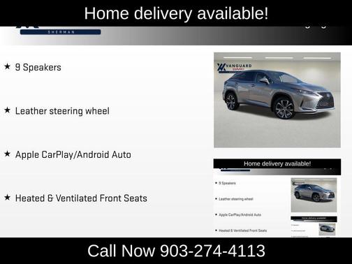 Atomic Silver 2020 Lexus RX 350 Base