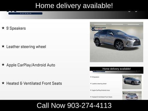 Atomic Silver 2020 Lexus RX 350 Base