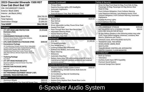 Black 2023 Chevrolet Silverado 1500 RST