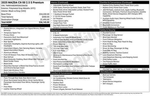2025 Mazda CX-50 2.5 S Premium Package