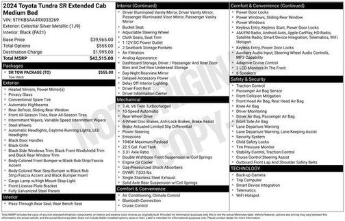 Celestial Silver Metallic 2024 Toyota Tundra SR