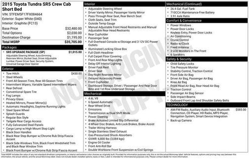 2015 Toyota Tundra SR5