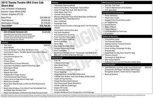 2015 Toyota Tundra SR5