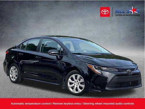 Midnight Black Metallic 2025 Toyota Corolla LE