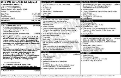 2015 GMC Sierra 1500 SLE