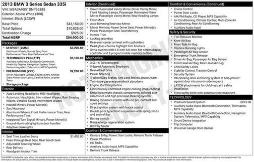 Alpine White 2013 BMW 335 335i