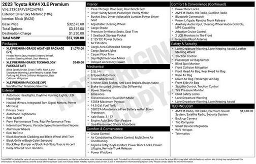 Silver Sky Metallic 2023 Toyota RAV4 XLE Premium
