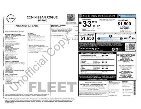 Deep Ocean Blue Pearl 2024 Nissan Rogue SV