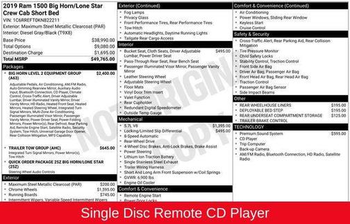 2019 RAM 1500 Big Horn