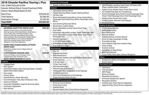 2018 Chrysler Pacifica Touring-L Plus
