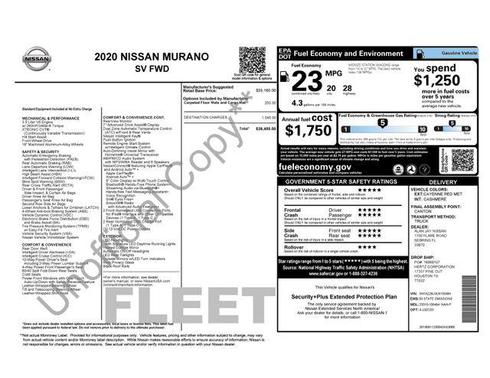 2020 Nissan Murano SV FWD