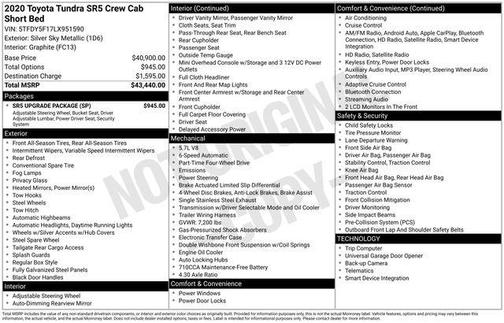 2020 Toyota Tundra SR5