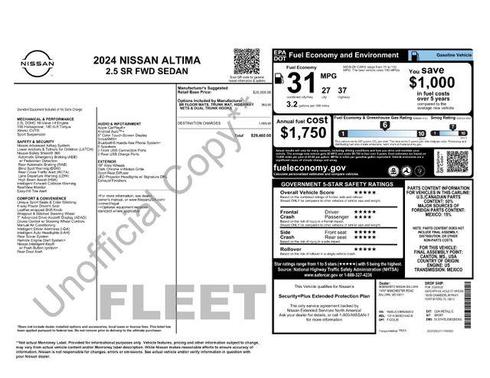 Gun Metallic 2024 Nissan Altima SR FWD