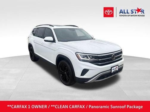 Pure White 2023 Volkswagen Atlas 3.6L SE w/Technology