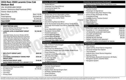2024 RAM 3500 Laramie Crew Cab 4x4 6'4' Box