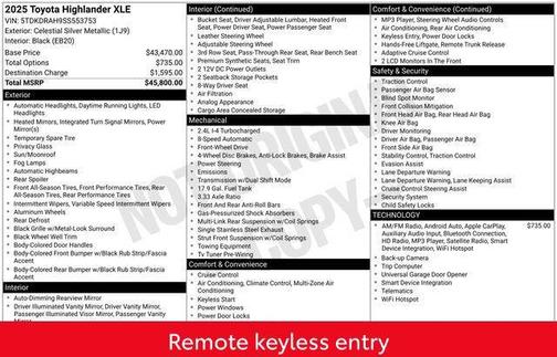 2025 Toyota Highlander XLE