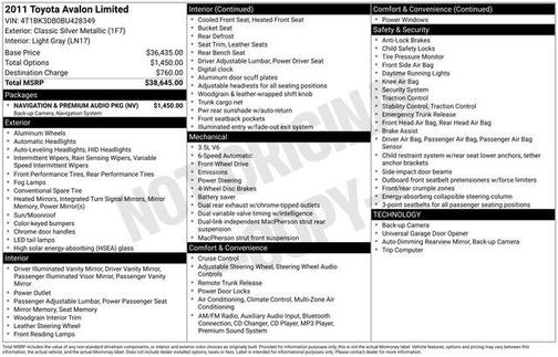 2011 Toyota Avalon Base