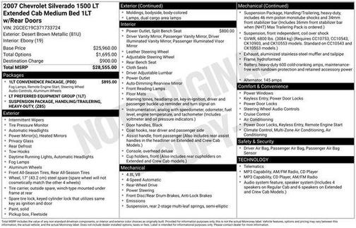 Desert Brown Metallic 2007 Chevrolet Silverado 1500 LT1 Extended Cab