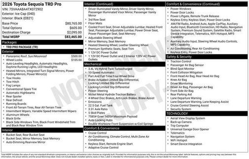 2026 Toyota Sequoia TRD Pro