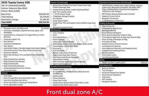 2025 Toyota Camry XSE